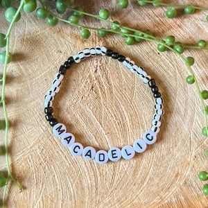 Macadelic | Mac Miller Inspired Most Dope Beaded Bracelet | Black Hearts